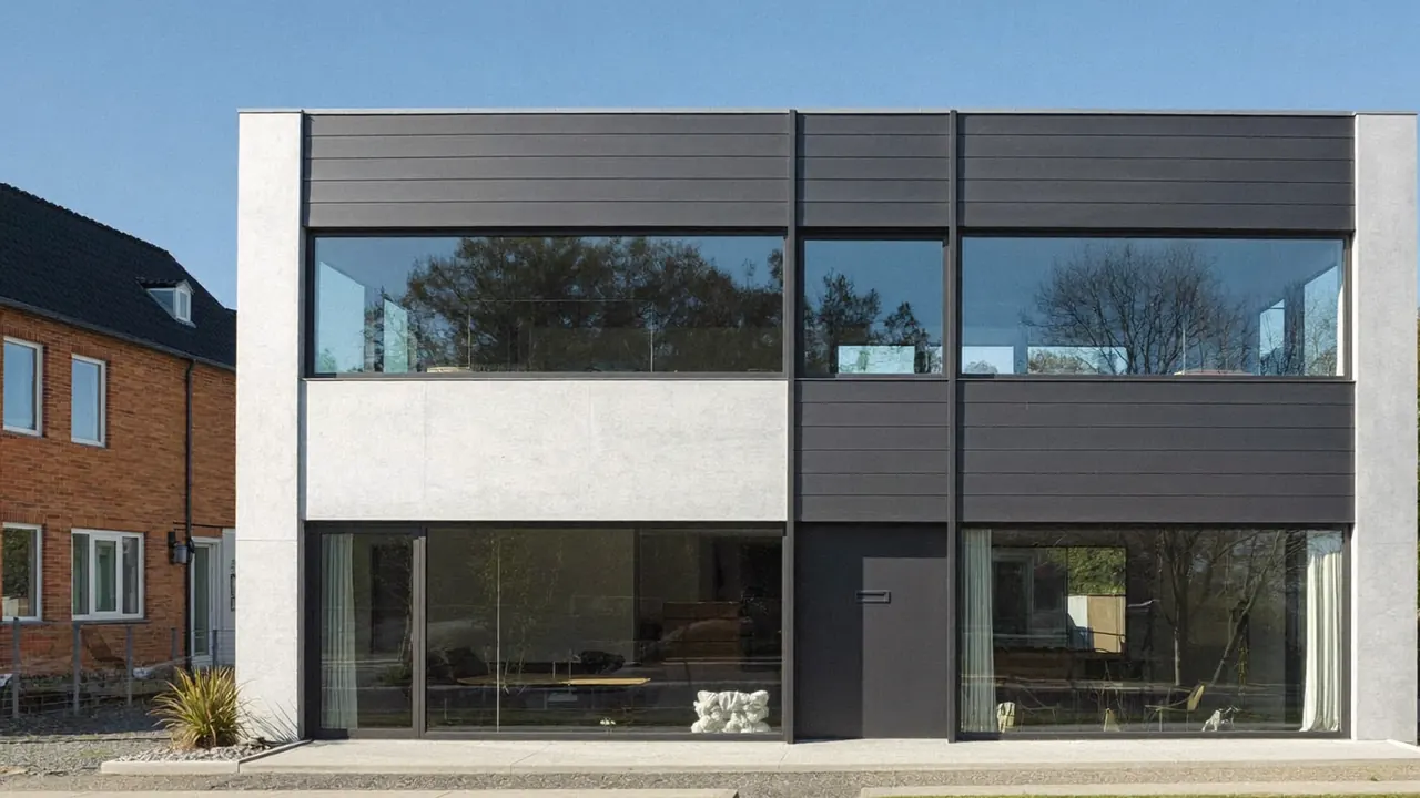Replacement windows on a home facing a busy street reducing outside noise