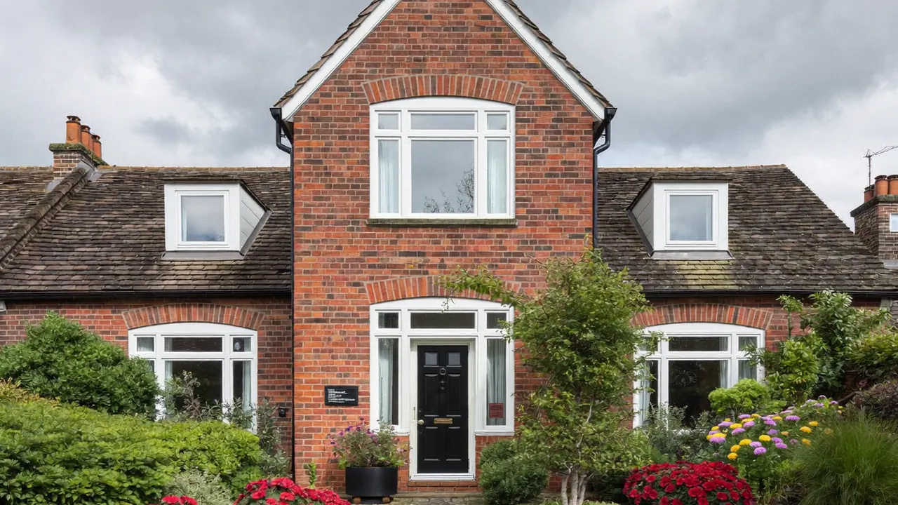 Secure replacement windows fitted across the front of a suburban house