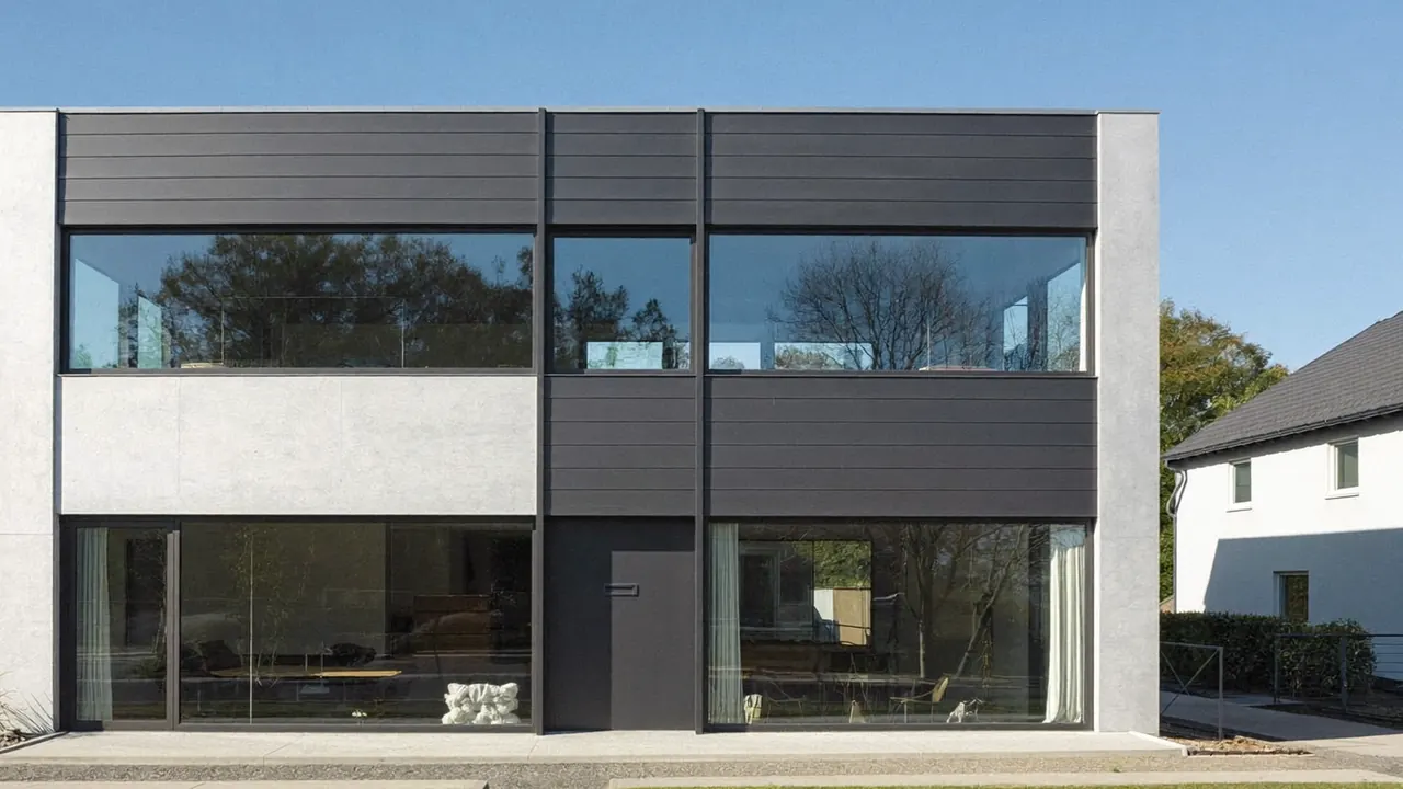 A triple-glazed window fitted in a modern well-insulated home interior